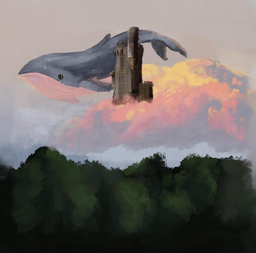 Whale in the clouds